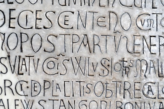 genoa porta soprana medieval gate old marble inscription photo