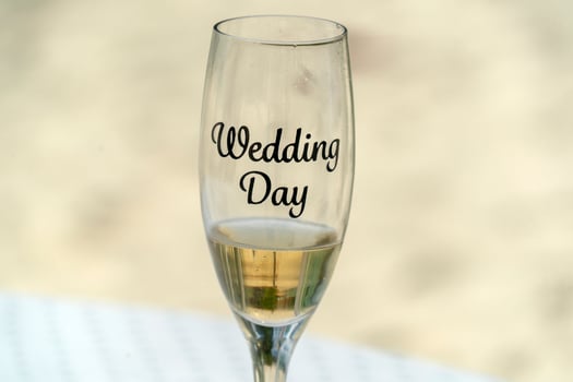 wedding on tropical paradise beach photo