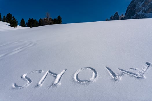 snow writing on the snow photo