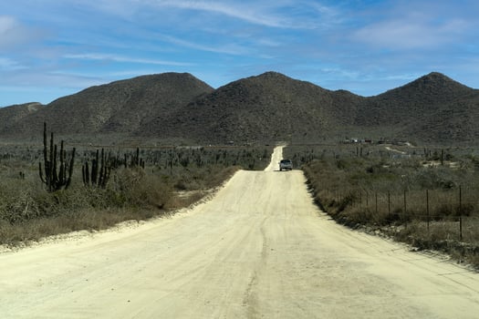 road to Cerritos todos santos baja california sur beach photo