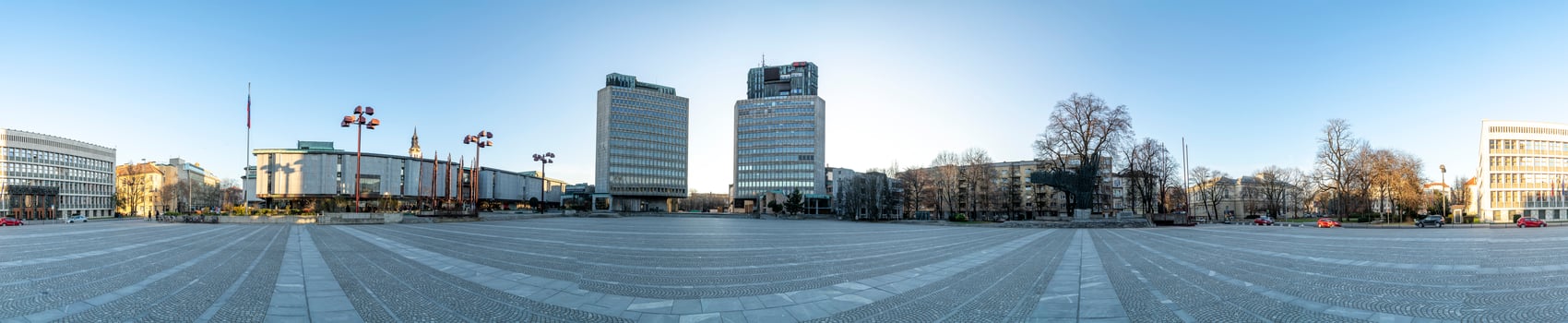 Ljubljana parliament building main place panoram photo