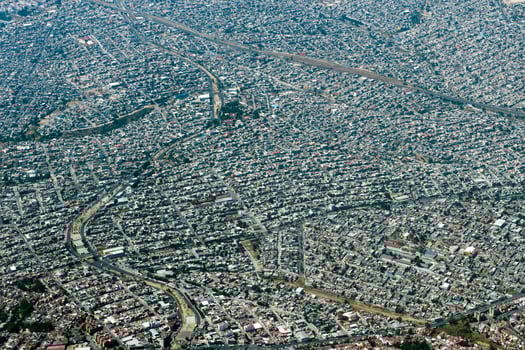 mexico city aerial view cityscape panorama photo