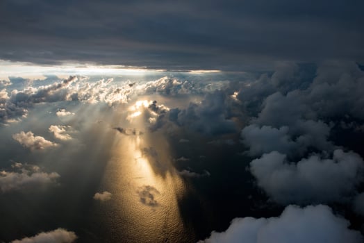 clouds in the sky airplane photo