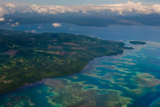 Indonesia Sulawesi Manado Area Aerial view photo