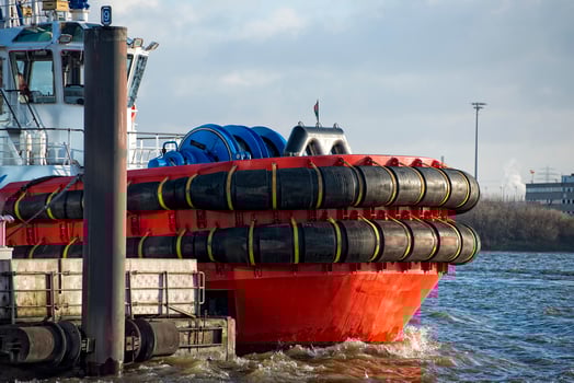hamburg port tugboat detail close up photo