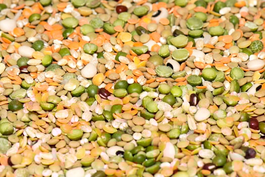 dried lentils on sale at Market photo