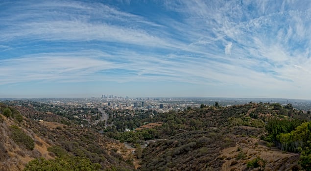 los angeles view from mulholland drive photo