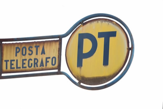 Vintage Poste Telegrafo italian sign photo