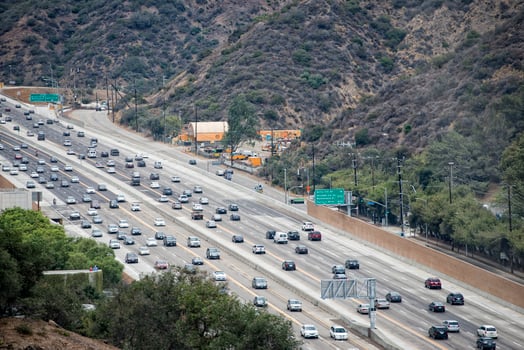 los angeles congested highway photo