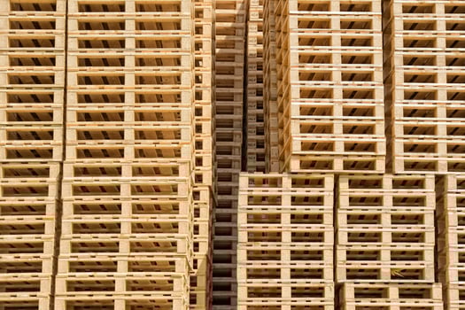 Wooden Pallets stacked photo