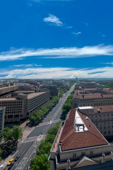 Washington DC aerial view photo