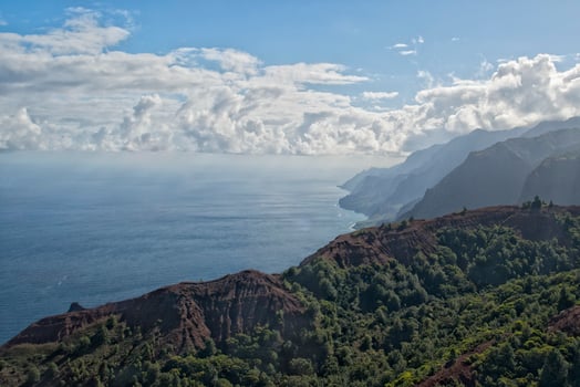 kauai napali coast aerial view photo