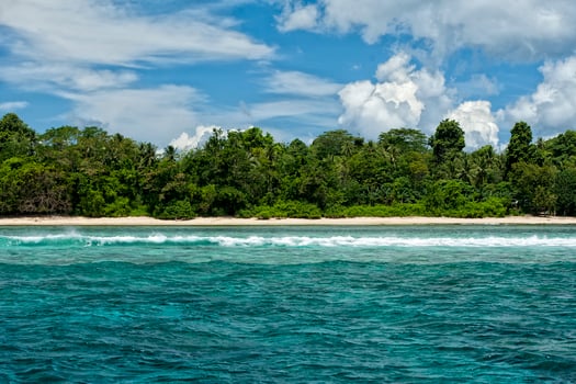 Siladen turquoise tropical paradise island photo