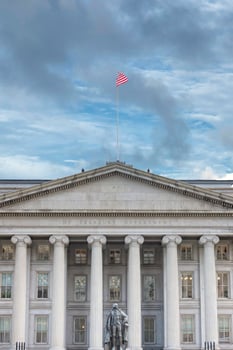 treasury department building in washington DC photo