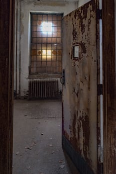 abandoned psychiatric hospital interior rooms photo