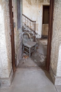 ellis island abandoned psychiatric hospital interior rooms photo