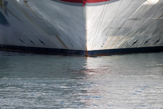 cruise ship prow bow detail photo