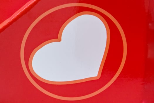 valentine day heart on fabric photo