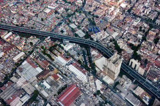 mexico city aerial view cityscape panorama photo