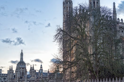 Kings College Cambridge Great Britain at sunset photo