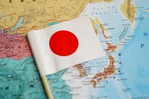 Bangkok, Thailand - May 15, 2022 Canada flag on world map. photo