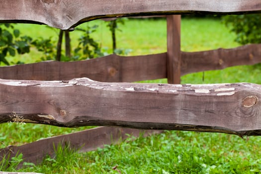 Wooden fence, close up photo