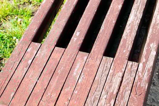 Part of a wooden bench photo