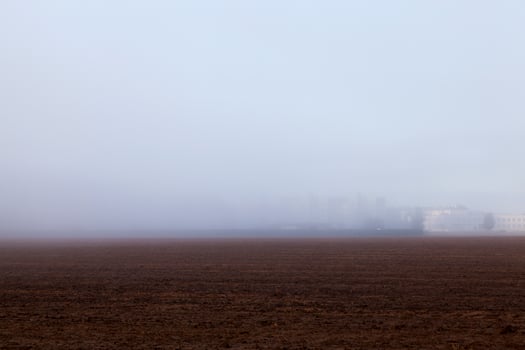 morning foggy city photo