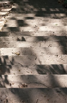 Concrete stairs, close up photo