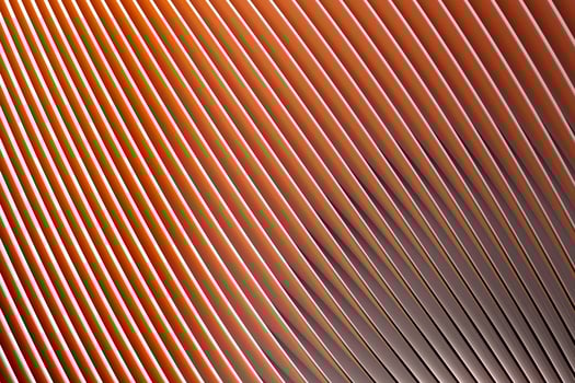 3D illustration white and red stripes in the form of wave waves, futuristic background. photo