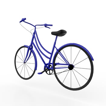 bicycle isolated on white background photo
