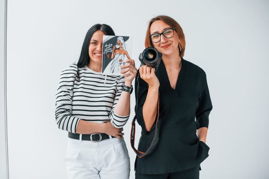 Female photographer and model photo