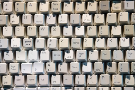 old computer keyboard buttons detail photo