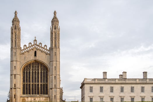 Kings College Cambridge Great Britain at sunset photo