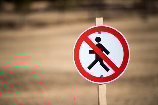 People forbidden no entry sign photo