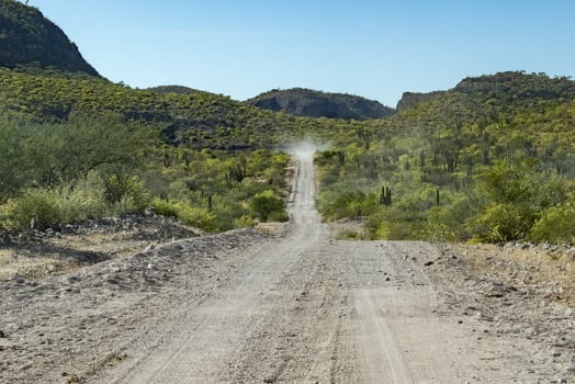 4x4 offroad in baja california landscape panorama desert road photo