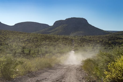 4x4 offroad in baja california landscape panorama desert road photo