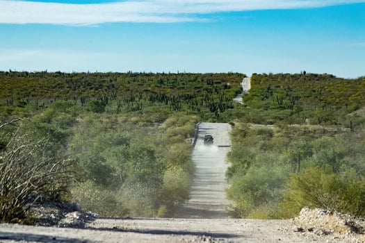 4x4 offroad in baja california landscape panorama desert road photo
