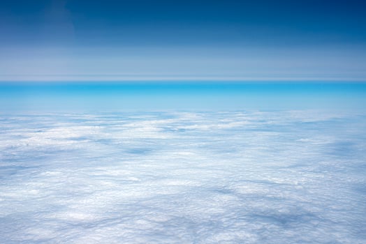 cloud carpet view from airplane photo