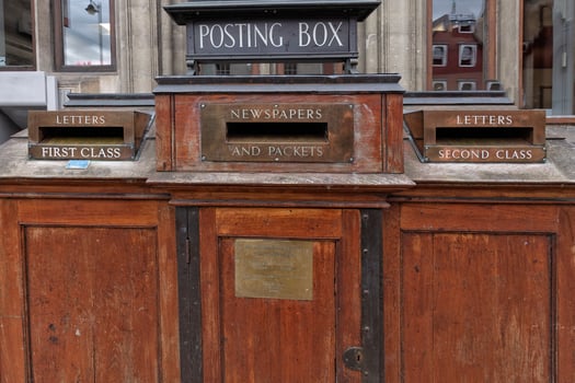 royal mail old posting box photo