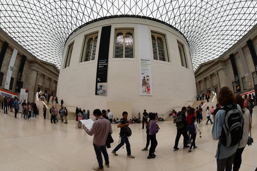 LONDON, ENGLAND - JULY 15 2017 - British museum full of tourists photo