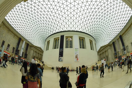 LONDON, ENGLAND - JULY 15 2017 - British museum full of tourists photo