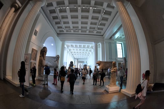 LONDON, ENGLAND - JULY 15 2017 - British museum full of tourists photo