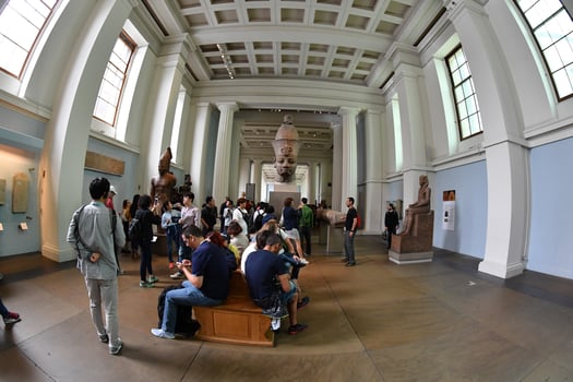 LONDON, ENGLAND - JULY 15 2017 - British museum full of tourists photo