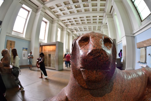 LONDON, ENGLAND - JULY 15 2017 - British museum full of tourists photo