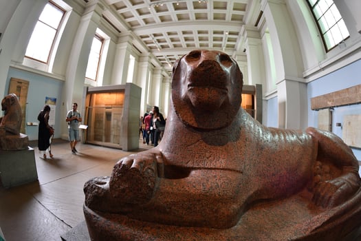 LONDON, ENGLAND - JULY 15 2017 - British museum full of tourists photo