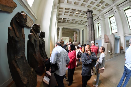 LONDON, ENGLAND - JULY 15 2017 - British museum full of tourists photo