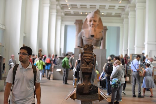 LONDON, ENGLAND - JULY 15 2017 - British museum full of tourists photo