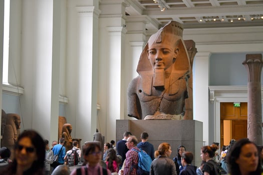 LONDON, ENGLAND - JULY 15 2017 - British museum full of tourists photo