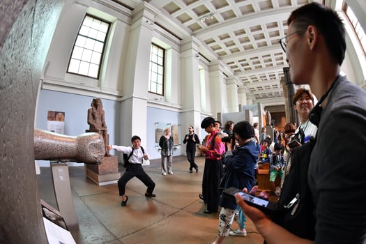 LONDON, ENGLAND - JULY 15 2017 - British museum full of tourists photo